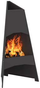 Fogueira Pyramid vidaXL Preta 50x45x95 cm Aço