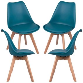 Pack 4 Cadeiras Synk Basic - Verde-azulado