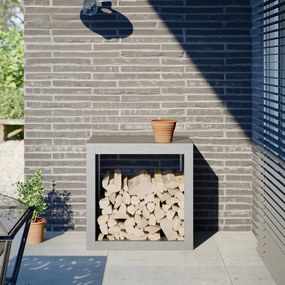 vidaXL Suporte para lenha 60x40x60 cm aço inoxidável