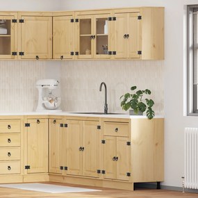 vidaXL Armário SKI 4 pcs Castanho Mel Madeira de Pinheiro Sólida