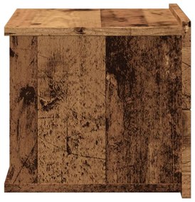 Mesa de cabeceira de parede 40x32x30 cm cor madeira velha