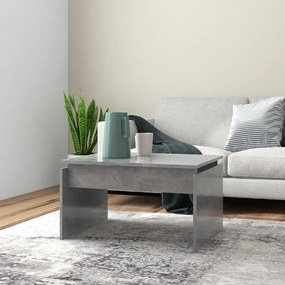Mesa de centro 68x50x38 cm derivados madeira cinzento cimento