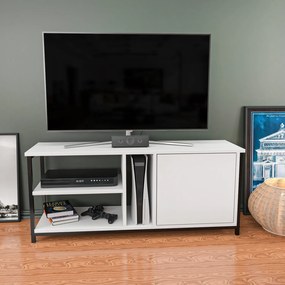 Móvel TV Neola – Preto/Branco – 120x35,3x50,8 cm