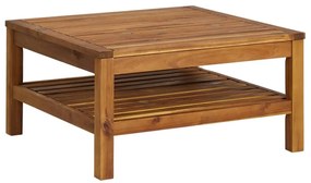 6 pcs conjunto lounge de jardim c/ almofadões acácia maciça