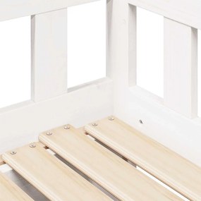 Sofá-cama com gavetão e gavetas sem colchão 80x200 cm branco