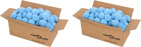 vidaXL Filtro de piscina antibacteriano bolas azuis 1400 g polietileno