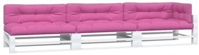 Almofadões para móveis de paletes 7 pcs tecido rosa