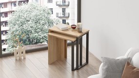 Mesas de Apoio ON7 – Nogueira – 51x52,8x29,5 cm / 44,5x47,8x24,5 cm