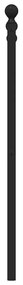 Cabeceira de cama 193 cm metal preto