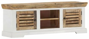 Móvel de TV 110x30x40 cm madeira de mangueira maciça