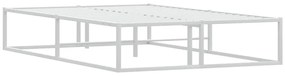 Estrutura de cama sem colchão branco 120x200 cm metal