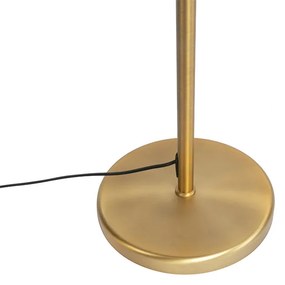 Candeeiro de pé em bronze com cúpula branca e braço ajustável - Ladas Deluxe