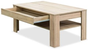 Mesa de centro em aglomerado 110x65x48 cm carvalho