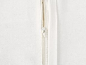 Conjunto de 2 almofadas decorativas com padrão floral em algodão branco e creme 45 x 45 cm LUDISIA Beliani