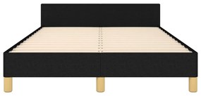 Estrutura de cama sem colchão preto 120x190 cm tecido