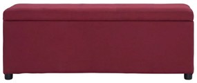 Banco c/ compart. de arrumação 116 cm poliéster vermelho tinto