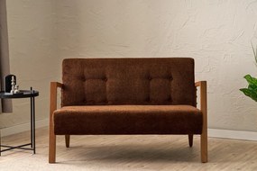 Sofá de 2 Lugares Kemer – Castanho – 114x80x85 cm