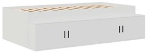 Estrutura de Cama de Armazenamento Branca 90x200 cm