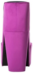 Cadeira estilo sapato de salto alto veludo roxo