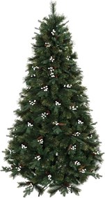 Árvore de Natal Artificial 220 cm com 1116 Ramos Base Metálica Dobrável Sistema com Dobradiças Realista e Frondosa Verde