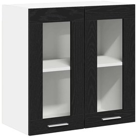Cabide de Vidro Suspenso em Carvalho Preto - 60x31x60 cm, Feito de Mad