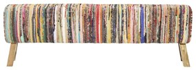 Banco tecido chindi 160 cm multicor
