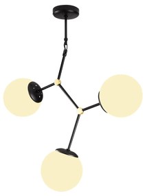 Candeeiro de Teto Damar – Preto e Branco – 55 x 15 cm