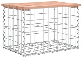 Banco jardim design gabião 63x44x42 cm madeira douglas maciça