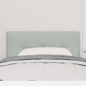 Cabeceira LED vidaXL Botão Estofada Cinza Claro 90 cm Veludo