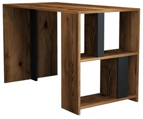 Secretária Lima – Nogueira Antracite – 120x75,4x60 cm