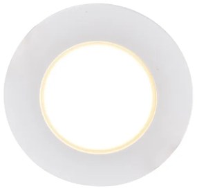 Conjunto de 6 focos de encastrar brancos, LED IP65 regulável 3 etapas - BLANCA Moderno