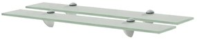 Prateleiras flutuantes 2 pcs vidro 60x10 cm 8 mm