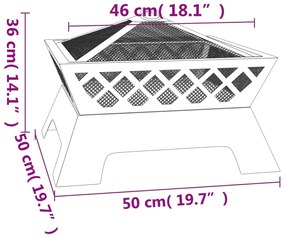 Braseira com atiçador 50 cm XXL aço
