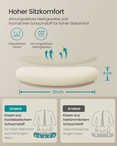 Cadeira de escritório ergonómica com função de baloiço bege