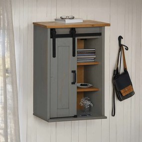 vidaXL Armário suspenso HALDEN com porta de correr 49x22,5x70 cm Pinho
