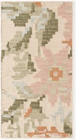 Tapete em lã com padrão de flores bordado Rosha