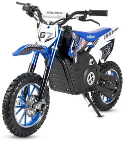 Mini Moto Cross eléctrica 1000W 36V Velocidade 30Km/h para crianças até 70 kg Azul