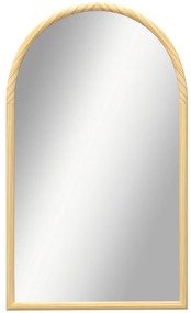 HOMCOM Espelho de Parede 65x110 cm Espelho de Entrada com Estrutura de Madeira em Forma de Janela Espelho Decorativo Madeira