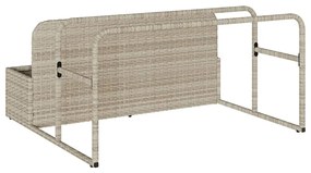 Armazenamento de bóias junto à piscina 110x100x57 cm vime PE