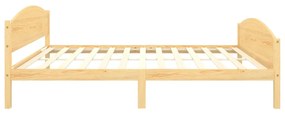 Estrutura de cama 160x200 cm madeira pinho maciço