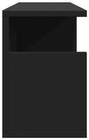 Armário de parede 60x20x30 cm derivados de madeira preto