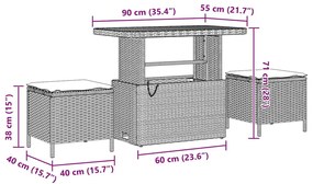 Conjunto de Sofá de Jardim com 13 Peças e Almofadas Bege em Rattan Sin