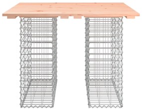 Banco jardim design gabião 100x102x72 cm madeira douglas maciça