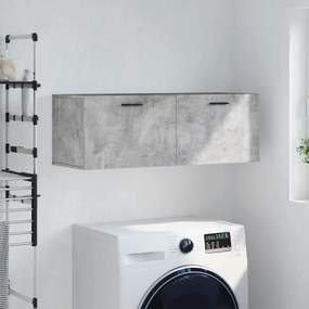 vidaXL Armário parede 100x36,5x35cm derivados de madeira cinza cimento