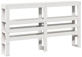 Cama sem colchão 135x190 cm madeira de pinho maciça branco
