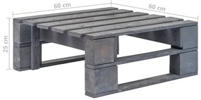 6 pcs conj. lounge paletes c/ almofadões pinho impregnado cinza