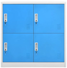 Cacifo 90x45x92,5 cm aço cinzento-claro e azul