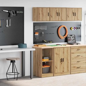 vidaXL Armários de garagem 2pcs madeira processada carvalho artisiano