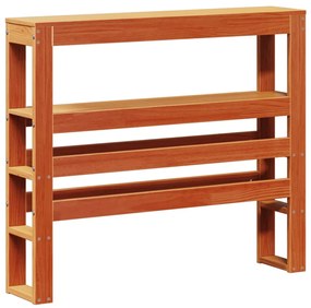 Estrutura cama c/ cabeceira 100x200cm pinho maciço castanho-mel