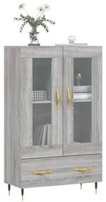 Armário alto derivados de madeira 69,5x31x115cm cinza sonoma